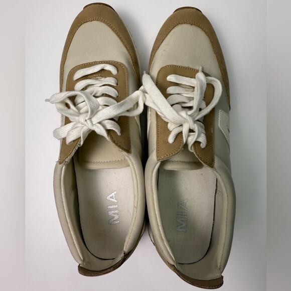 MIA Kable Retro Sneaker Ivory Natural Size 8.5 - Picture 4 of 9